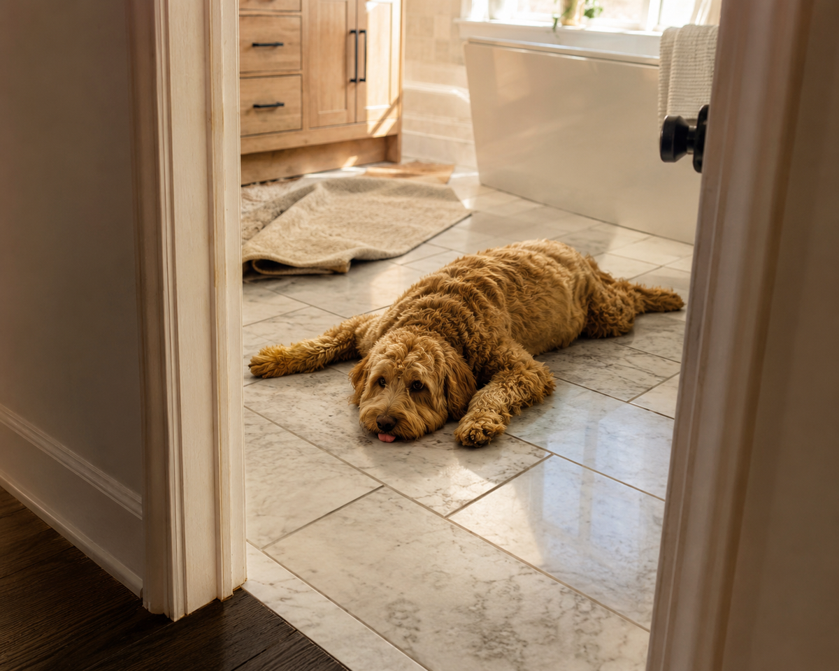 My Dog Spent Two Summers on the Bathroom Floor. Here's What Finally Got Him Off It.